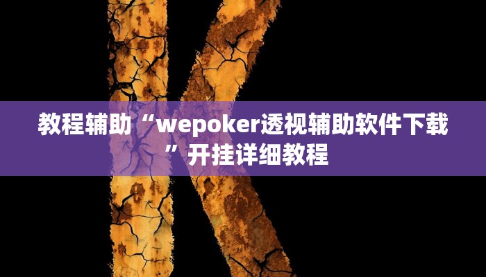 开挂辅助工具“wepoker软件辅助挂,难怪经常输&原来有猫腻