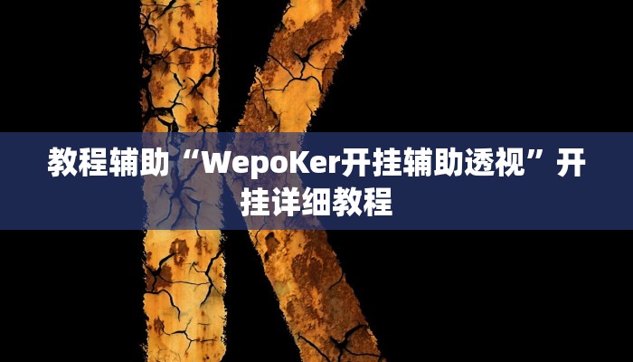 教程辅助“WepoKer开挂辅助透视”开挂详细教程