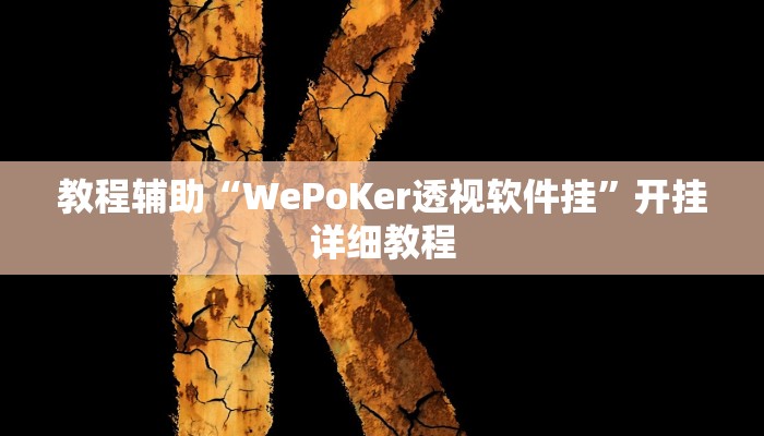 教程辅助“WePoKer透视软件挂”开挂详细教程