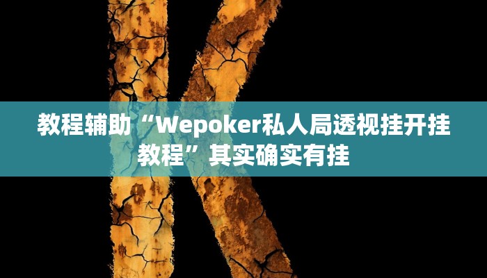 开挂辅助工具“wepoker透视底牌脚本,难怪经常输&原来有猫腻