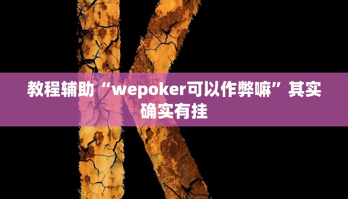 教程辅助“wepoker可以作弊嘛”其实确实有挂