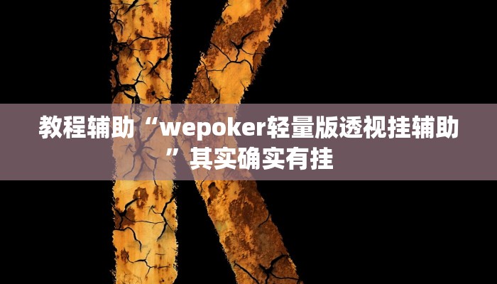 教程辅助“wepoker轻量版透视挂辅助”其实确实有挂
