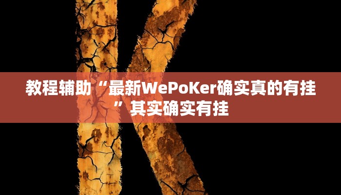 教程辅助“最新WePoKer确实真的有挂”其实确实有挂