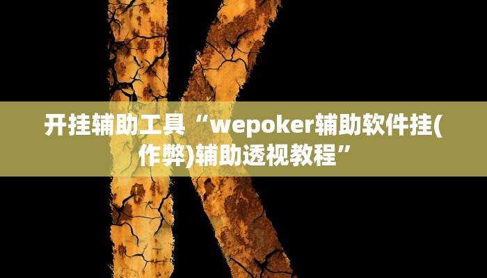 开挂辅助工具“wepoker辅助软件挂(作弊)辅助透视教程”