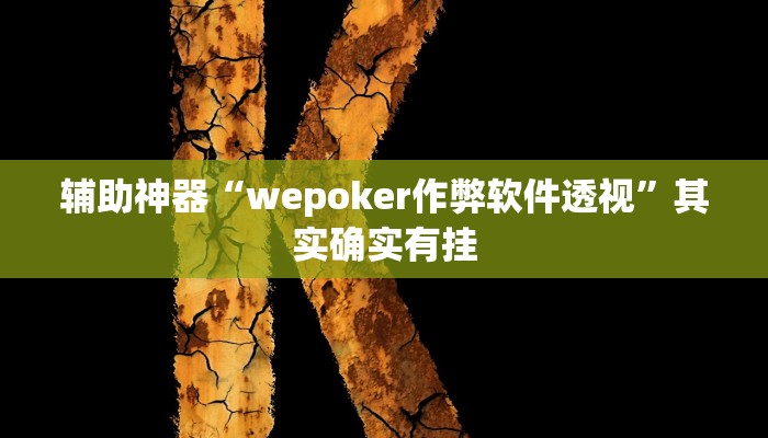 玩家辅助神器:“wepoker私人局可以透视吗”开挂详细教程