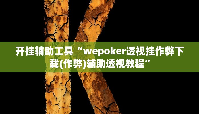 开挂辅助工具“wepoker透视挂作弊下载(作弊)辅助透视教程”