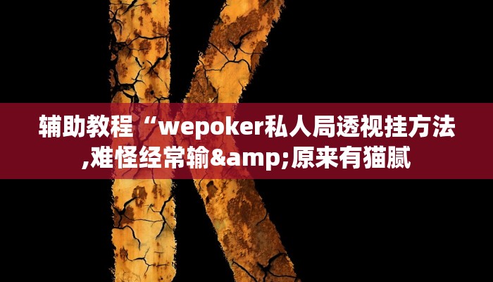 辅助教程“wepoker私人局透视挂方法,难怪经常输&原来有猫腻 辅助教程“wepoker私人局透视挂方法,难怪经常输&原来有猫腻