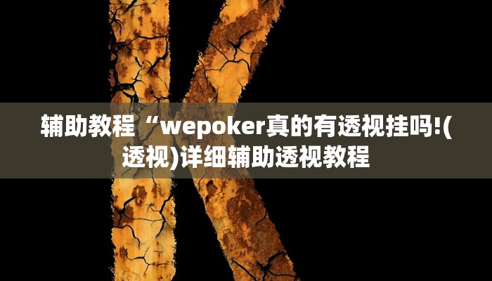 开挂辅助工具“wepoker作弊开挂方法(作弊)辅助透视教程”