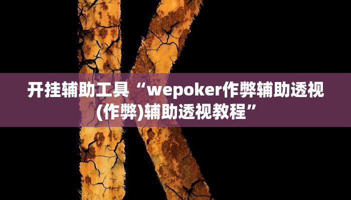 开挂辅助工具“wepoker作弊辅助透视(作弊)辅助透视教程”