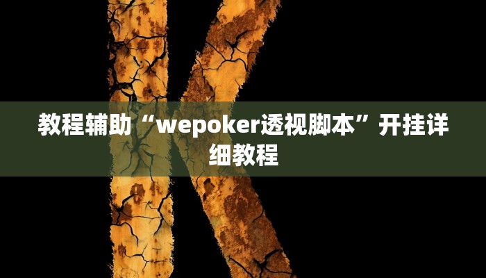 教程辅助“wepoker透视脚本”开挂详细教程