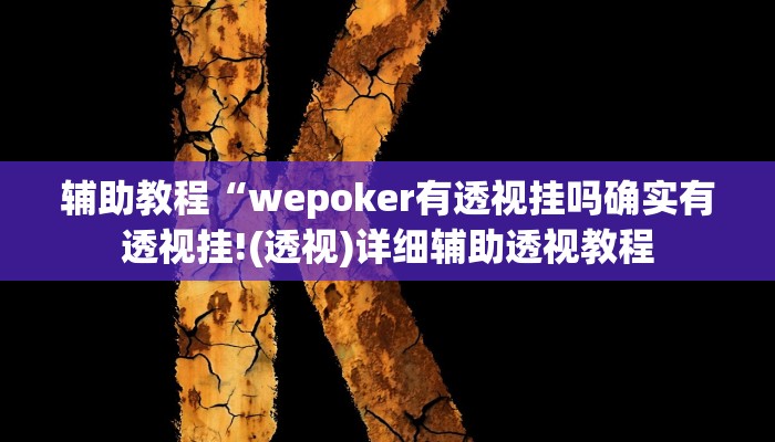 开挂辅助工具“wepoker透视脚本(透视 ),难怪经常输有猫腻 (透视)