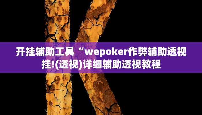 开挂辅助工具“wepoker作弊辅助透视挂!(透视)详细辅助透视教程
