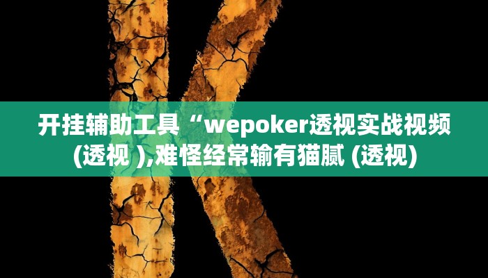 开挂辅助工具“wepoker透视实战视频(透视 ),难怪经常输有猫腻 (透视) 开挂辅助工具“wepoker透视实战视频(透视 ),难怪经常输有猫腻 (透视)