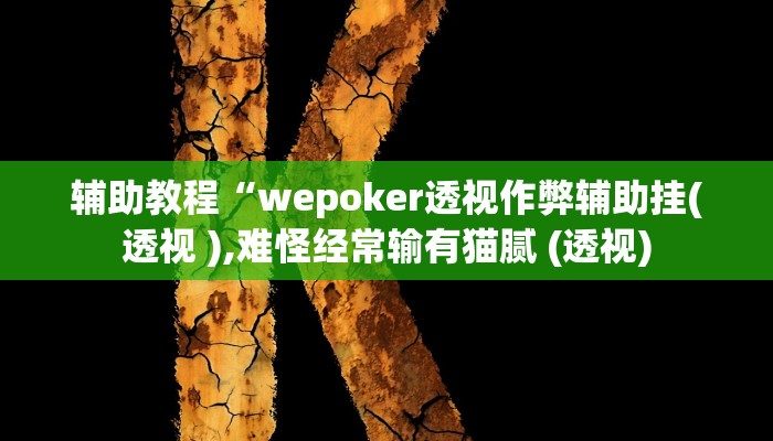 辅助教程“wepoker透视作弊辅助挂(透视 ),难怪经常输有猫腻 (透视) 辅助教程“wepoker透视作弊辅助挂(透视 ),难怪经常输有猫腻 (透视)