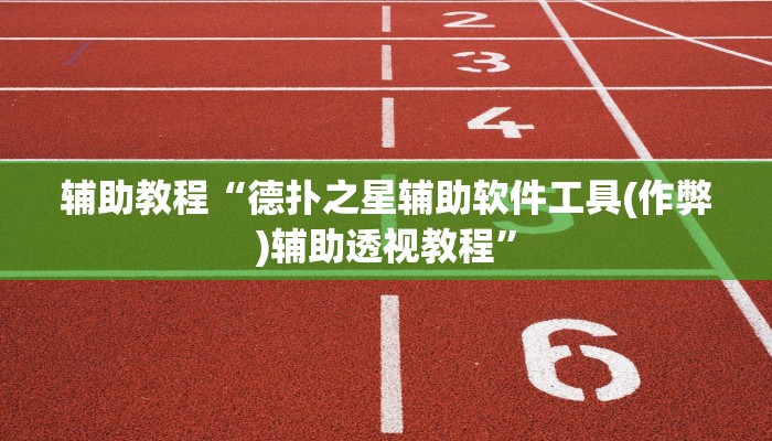 辅助教程“德扑之星辅助软件工具(作弊)辅助透视教程”