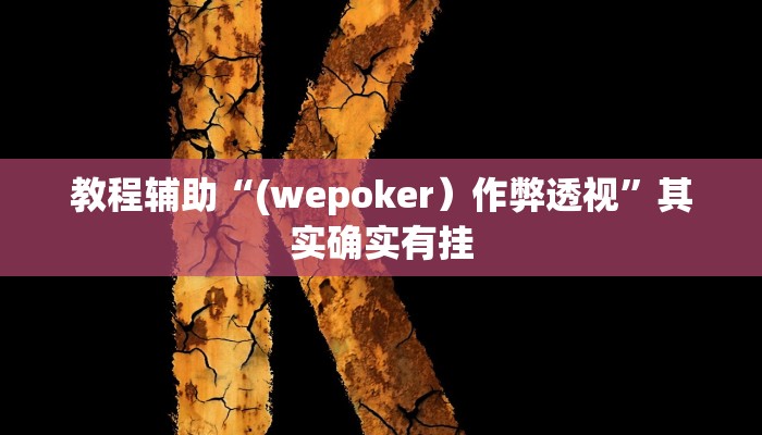 教程辅助“(wepoker）作弊透视”其实确实有挂