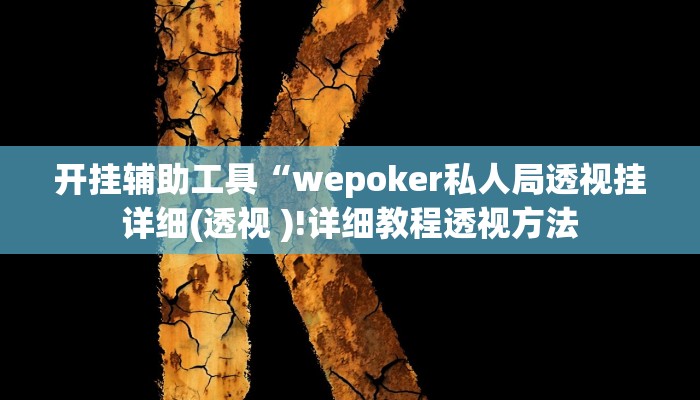 开挂辅助工具“wepoker私人局透视挂详细(透视 )!详细教程透视方法 开挂辅助工具“wepoker私人局透视挂详细(透视 )!详细教程透视方法