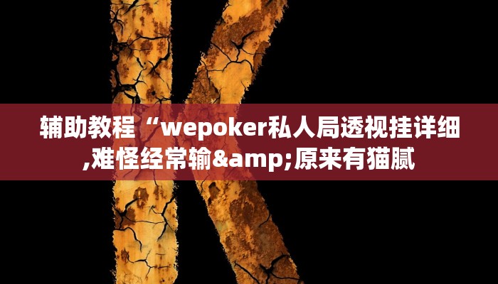 辅助教程“wepoker私人局透视挂详细,难怪经常输&原来有猫腻 辅助教程“wepoker私人局透视挂详细,难怪经常输&原来有猫腻