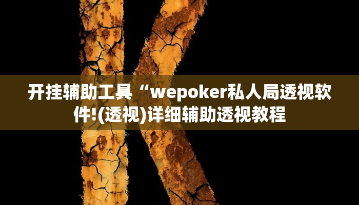 开挂辅助工具“wepoker私人局透视软件!(透视)详细辅助透视教程