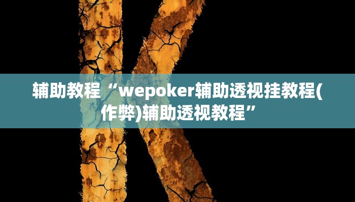 辅助教程“wepoker辅助透视挂教程(作弊)辅助透视教程”