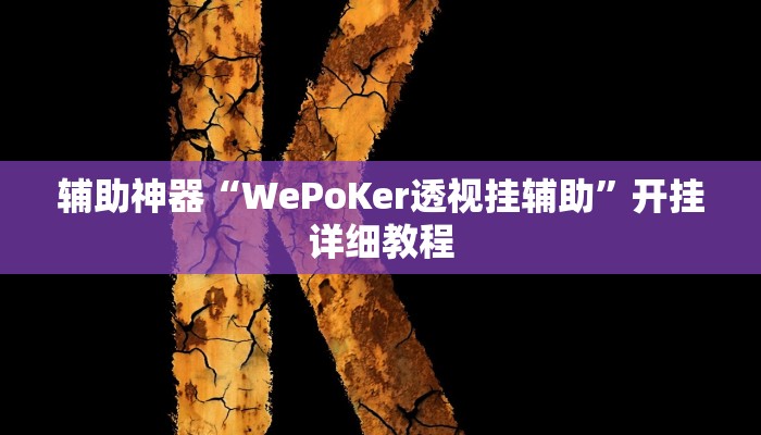 辅助神器“WePoKer透视挂辅助”开挂详细教程