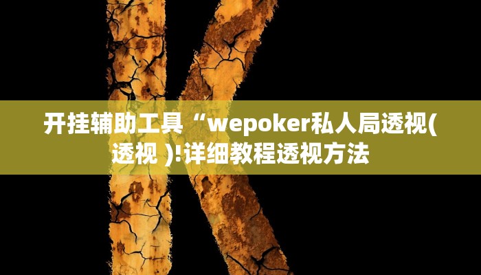 开挂辅助工具“wepoker私人局透视(透视 )!详细教程透视方法