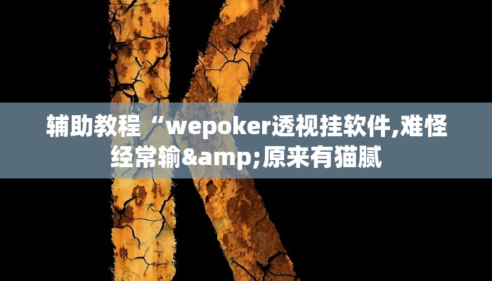 辅助教程“wepoker透视挂软件,难怪经常输&原来有猫腻