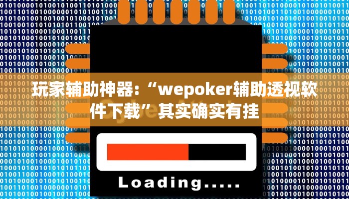 玩家辅助神器:“wepoker辅助透视软件下载”其实确实有挂