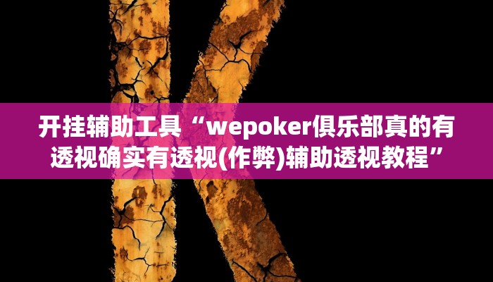 开挂辅助工具“wepoker俱乐部真的有透视确实有透视(作弊)辅助透视教程”
