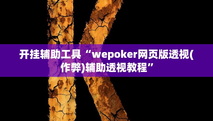 辅助教程“AApoker辅助作弊挂!(透视)详细辅助透视教程