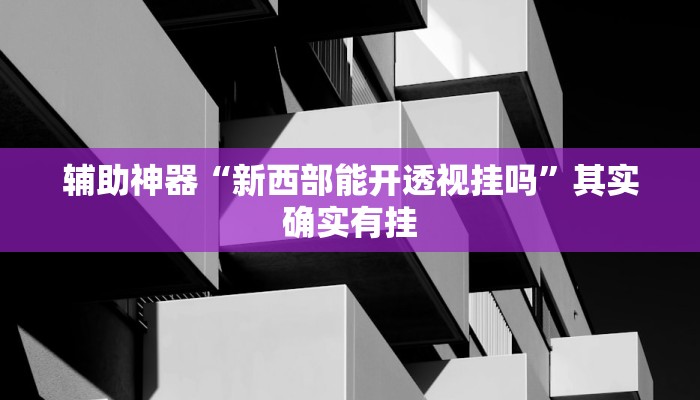 辅助神器“新西部能开透视挂吗”其实确实有挂 辅助神器“新西部能开透视挂吗”其实确实有挂