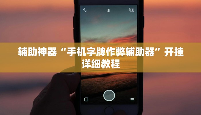 辅助神器“手机字牌作弊辅助器”开挂详细教程