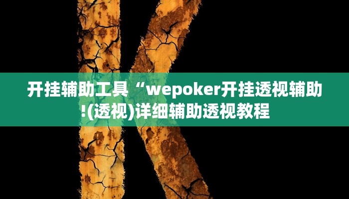 开挂辅助工具“wepoker开挂透视辅助!(透视)详细辅助透视教程