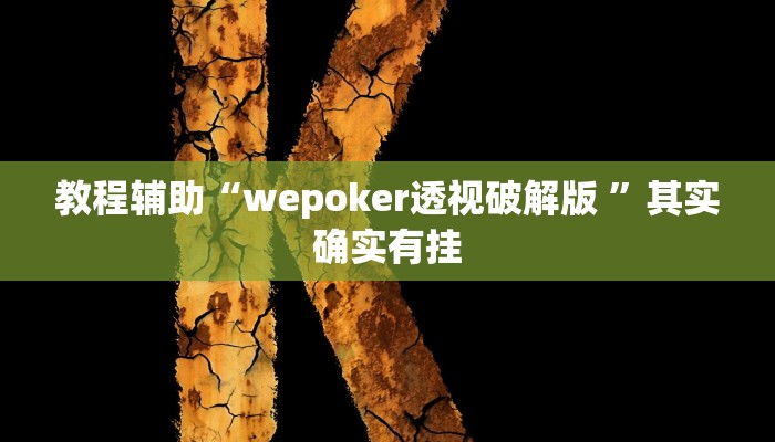 教程辅助“wepoker透视破解版 ”其实确实有挂