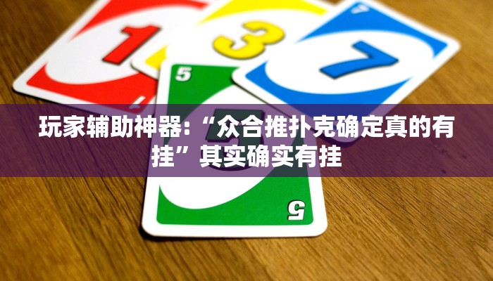 玩家辅助神器:“众合推扑克确定真的有挂”其实确实有挂