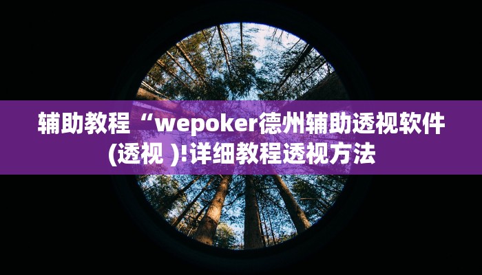 辅助教程“wepoker德州辅助透视软件(透视 )!详细教程透视方法 辅助教程“wepoker德州辅助透视软件(透视 )!详细教程透视方法