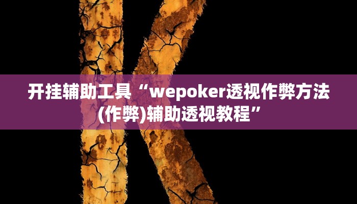 开挂辅助工具“wepoker透视作弊方法(作弊)辅助透视教程”