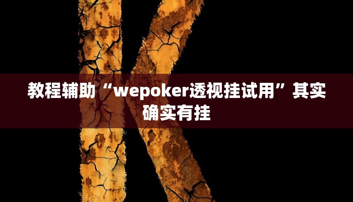教程辅助“wepoker透视挂试用”其实确实有挂 教程辅助“wepoker透视挂试用”其实确实有挂