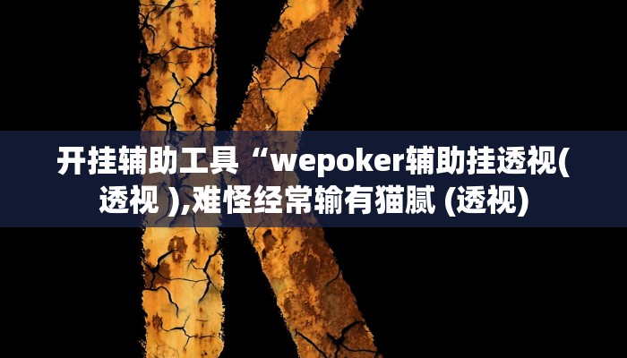 开挂辅助工具“wepoker辅助挂透视(透视 ),难怪经常输有猫腻 (透视) 开挂辅助工具“wepoker辅助挂透视(透视 ),难怪经常输有猫腻 (透视)
