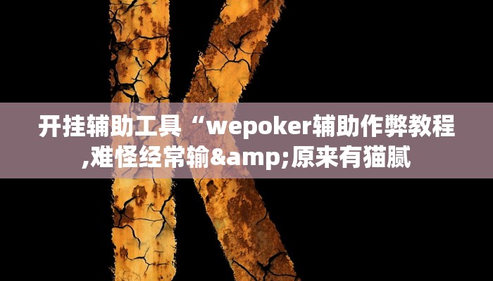 开挂辅助工具“wepoker辅助作弊教程,难怪经常输&原来有猫腻 开挂辅助工具“wepoker辅助作弊教程,难怪经常输&原来有猫腻
