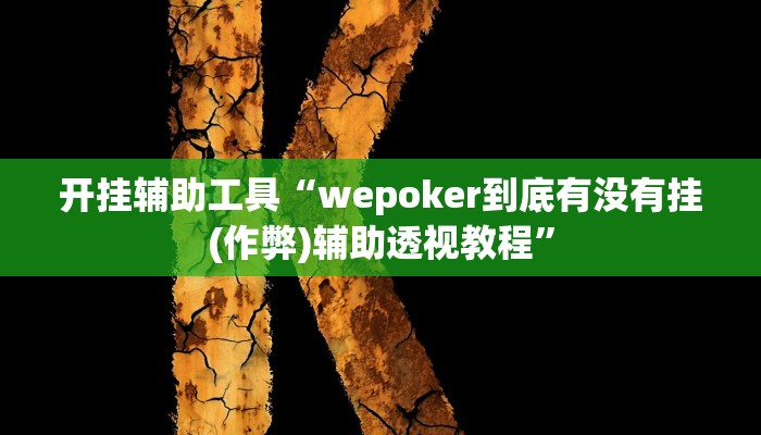 开挂辅助工具“wepoker到底有没有挂(作弊)辅助透视教程”