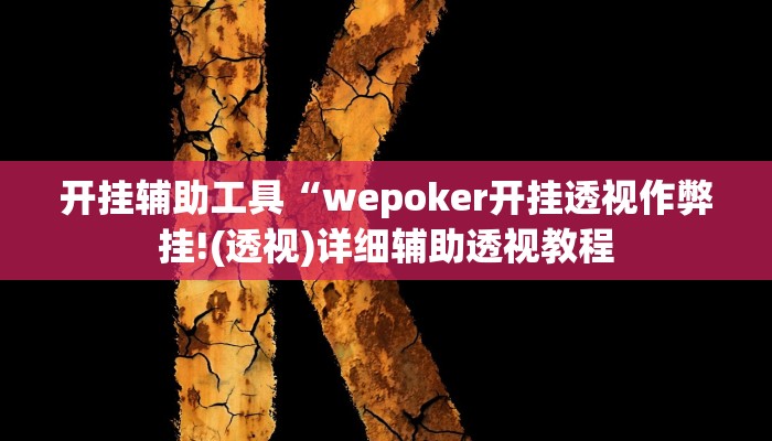 开挂辅助工具“wepoker开挂透视作弊挂!(透视)详细辅助透视教程 开挂辅助工具“wepoker开挂透视作弊挂!(透视)详细辅助透视教程