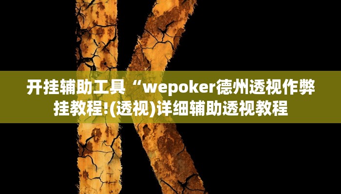 开挂辅助工具“wepoker德州透视作弊挂教程!(透视)详细辅助透视教程