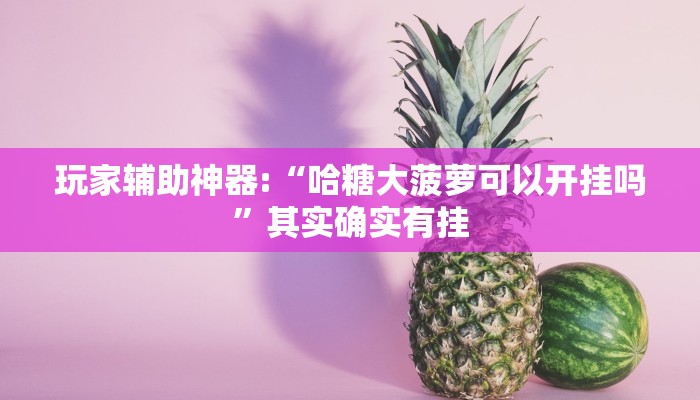玩家辅助神器:“哈糖大菠萝可以开挂吗”其实确实有挂