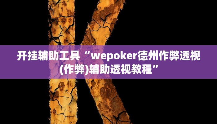 开挂辅助工具“wepoker德州作弊透视(作弊)辅助透视教程”
