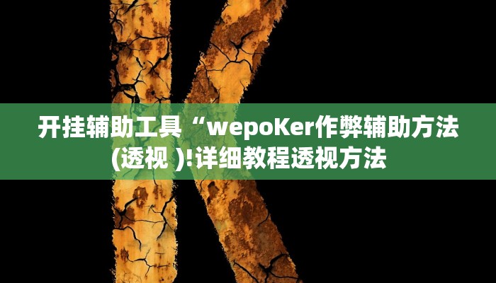 开挂辅助工具“wepoKer作弊辅助方法(透视 )!详细教程透视方法