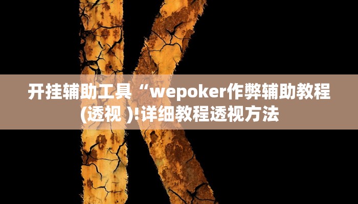 开挂辅助工具“wepoker作弊辅助教程(透视 )!详细教程透视方法