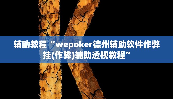 辅助教程“wepoker德州辅助软件作弊挂(作弊)辅助透视教程”