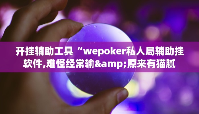 开挂辅助工具“wepoker私人局辅助挂软件,难怪经常输&原来有猫腻