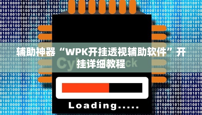 辅助神器“WPK开挂透视辅助软件”开挂详细教程